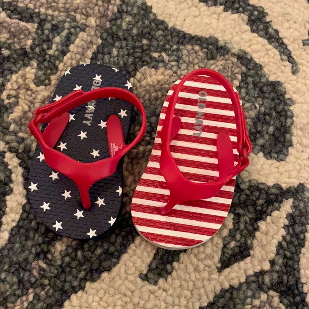 Old Navy Stars and Stripes Flip Flops